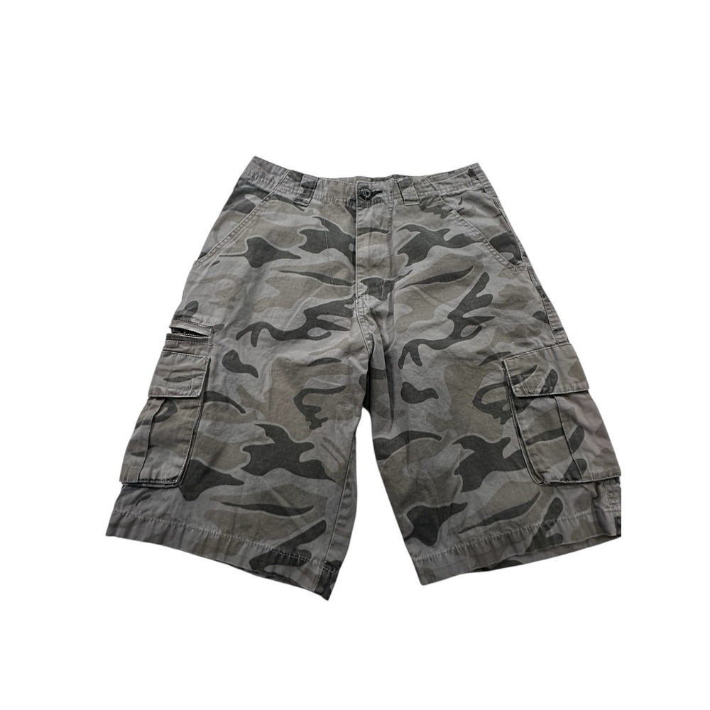 Burnside Shorts Men's Camouflage Camo Cargo Style Size 26 Multi‎ Pocket EUC